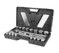 OROK 642820 Jeux de douilles - Coffret de Douilles 12 pans métriques et accessoires 3/4" - Coffret comprenant 21 pièces, 16 douilles, 2 rallonges, 1 cliquet et 1 poignée coulissante - Poids lourds