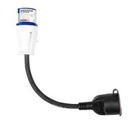 OROK - Adaptateur Prise Camping Car extérieur 220V - Prise Caravane extérieur 220V - P17 Mâle/Prise 220V Femelle - Câble 35cm - 16A - Norme CEE17 & IP44 - Pièces et Accessoires pour Camping-Car