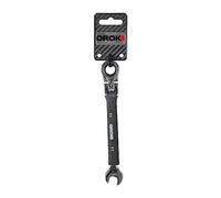 OROK - Clé Mixte à cliquet articulé - Tête à œil avec Inclinaison d'environ 15°C - 11 mm - en Acier Chrome Vanadium - pour Atteindre Les écrous Difficiles d'accès - A l'unité - Taille: 11 mm