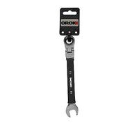 OROK - Clé Mixte à cliquet articulé - Tête à œil avec Inclinaison d'environ 15°C - 13 mm - en Acier Chrome Vanadium - pour Atteindre Les écrous Difficiles d'accès - A l'unité - Taille: 13 mm