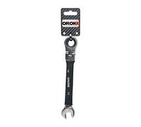OROK - Clé Mixte à cliquet articulé - Tête à œil avec Inclinaison d'environ 15°C - 14 mm - en Acier Chrome Vanadium - pour Atteindre Les écrous Difficiles d'accès - A l'unité - Taille: 14 mm