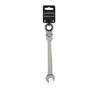 OROK - Clé Mixte à cliquet articulé - Tête à œil avec Inclinaison d'environ 15°C - 17 mm - en Acier Chrome Vanadium - pour Atteindre Les écrous Difficiles d'accès - A l'unité - Taille: 17 mm