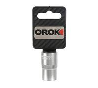 OROK - Douille Multi-Empreintes - Douille 1/2" - Diamètre: 14mm - Douille Multi-Empreintes 1/2 DR-14 mm - Matière: Acier Chrome Vanadium - Résistant - Outil Essentiel pour Les mécaniciens