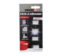 OROK - Pâte à Réparer Époxy Multi-Usages 4x5g - Colle Bi-Composant pour Fixer et Reboucher Tous Types d'Objets en Métal