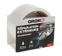 OROK - Ruban adhésif de réparation spécial extérieur - 10m x 48mm - Résistant à l'humidité et aux U.V. - Usage extérieur - Blanc