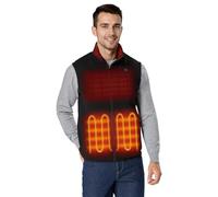 ORORO Gilet Polaire Chauffant Homme Avec Batterie Veste Polaire Chauffante Sans Manche Homme Manteau Sans Manche Chauffant - Chargeur Non Inclus