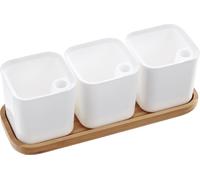 orthex pot à herbes EDEN set de 3 pièces blanc