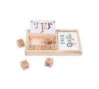 Orthographe Anglais Bois Alphabet Lettre Jeu D'Apprentissage Jouet Educatif pour Enfants Multicolore WEN023