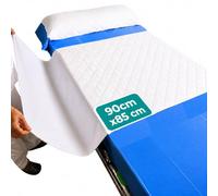 OrtoPrime Alèse super absorbante 4,65 litres m² + 400 lavages - Protège-matelas 5 couches - pour adultes et bébés - Protecteur lavable avec ailes - 90 x 85 cm