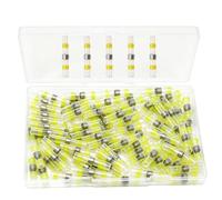 Oruiiju Lot de 50 connecteurs de fil à souder 12-10 AWG Jaune | Gaine thermorétractable étanche, pas de sertissage nécessaire, utilisation marine et automobile, anneau de soudure intégré