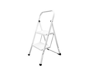 ORYX 23010200 Échelle Domestique en Acier 2 marches, échelle Blanche, Multicolore, Unique