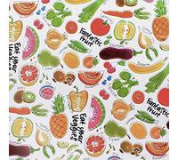 Oryx 5544001 Nappe en Toile cirée en PVC, imperméable et Anti-Taches, Ronde avec Motifs de Fruits Fantaisies d’Un diamètre de 140 cm pour l’intérieur et l’extérieur
