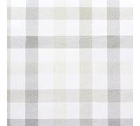 Oryx 5544031 Nappe en Toile cirée en PVC, imperméable et Anti-Taches, Ronde à Carreaux Beige d’Un diamètre de 140 cm. pour l’intérieur et l’extérieur.