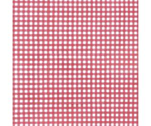 Oryx 5544056 Nappe en Toile cirée en PVC, imperméable et Anti-Taches, Ronde à Carreaux Rouges d’Un diamètre de 140 cm pour l’intérieur et l’extérieur