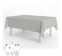 Oryx 5544082 Nappe en Toile cirée rectangulaire avec Impression de Losanges Gris. Imperméable, Anti-Taches, en PVC, 140 x 250 cm Peut être coupée, pour Une Utilisation à l’intérieur et à l’extérieur