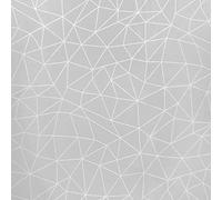 Oryx 5544096 Nappe en Toile cirée en PVC, imperméable et Anti-Taches, Ronde avec Motifs géométriques Gris d’Un diamètre de 140 cm pour l’intérieur et l’extérieur
