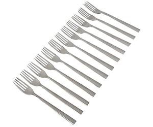 ORYX Flair Lot de 12 fourchettes de Table en Acier Argenté 20 x 5 x 5 cm