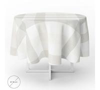 Oryx - Mantel Hule Redondo 140 Cm. Cuadros Beige