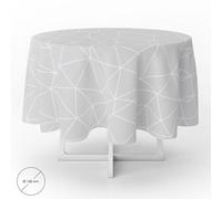 Oryx - Mantel Hule Redondo 140 Cm. Geometrico Gris