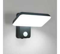 Osairous 16W Applique Murale Exterieur, Applique Exterieur avec Detecteur De Mouvement, IP65 Eclairage Exterieur avec Detecteur, Rotatif Lampe Exterieur Murale pour Jardin Terrasse, Noir 6500K