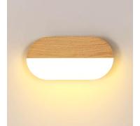 Osairous Applique Murale Intérieur Bois, 7W Lampe Murale LED, Modern Applique Murale Acrylique Design, Éclairage Luminaire Mural pour Chambre, Salon, Couloir