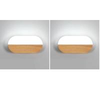 Osairous Applique Murale Intérieur, Lampe Murale LED, 7W 787LM Moderne Applique Acrylique Design, Éclairage Couleur Bois Luminaire Mural pour Chambre, Salon, Couloir, Lumière Blanche 6500K, 22CM