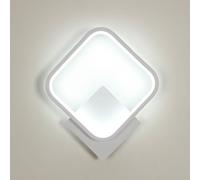 Osairous Applique Murale Intérieure, 17W 1912LM Carré Lampe Murales Moderne, Aluminium Luminaire Murale Blanche Froide 6500K pour Chambre Salon Salle de Bain Escalier, Blanc