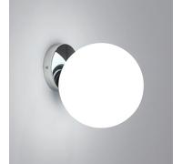 Osairous Applique Murale Intérieure, Lampe Murale Moderne Version 20CM, Lumiere Murale Abat-jour en Sphérique dans Rotomoulage pour Chambre, Salon, Couloir Escalier, Chrome (Sans Ampoule)