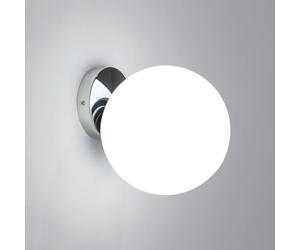 Osairous Applique Murale Intérieure, Lampe Murale Moderne Version 20CM, Lumiere Murale Abat-jour en Sphérique Dans Rotomoulage pour Chambre, Salon, Couloir Escalier, Chrome (Sans Ampoule)