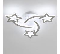 Osairous Lustre LED Blanc, Créatif Étoile Formes Plafonnier LED, 38W 3420LM Lampe De Plafond, Lumière Blanche 6500K Lustre Chambre, Luminaire Plafonnier Salon