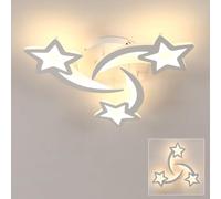 Osairous Lustre LED Plafonnier, Créatif Étoile Formes Plafonnier LED, 38W 3420LM Lampe De Plafond, Lumière Chaude 3000K Lustre Chambre, Luminaire Plafonnier Salon