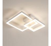 Osairous Plafonnier LED, 36W 4050LM Luminaire Plafonnier Moderne Acrylique Carré, Lampe de Plafond Lumière Neutre 4500K Aluminium pour Chambre, Cuisine, Salle à Manger, Blanc, 52CM