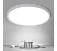 Osairous Plafonnier LED Ø40cm, 36W 3980LM Lampe De Plafond, IP44 Plafonnier Salle De Bain LED, 6500K Lumière Blanche Luminaire Pour Chambre, Salle De Bain, Cuisine, Couloir, Balcon