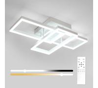 Osairous Plafonnier LED, 48W 5400LM Luminaire Plafonnier Dimmable avec Télécommande 3000K-6500K, Moderne Géométrique Lampe de Plafond pour Chambre, Salle à Manger, Cuisine