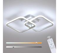 Osairous Plafonnier LED Dimmable 64CM, 50W 5625LM Lampe de Plafond Salon Moderne, Luminaire LED Plafond avec Télécommande 3000K-6500K, Plafonnier Carré en Acrylique pour Chambre Cuisine Couloir