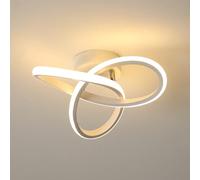 Osairous Plafonnier LED Moderne, 22W 2500LM Lampe de Plafond Blanc Chambre, Luminaire Plafonnier Cuisine en Aluminium pour Balcon Salon Couloir, Blanc Chaud 3000K, Dia 25cm