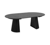 Osaka table à manger incluant 2 rallonges ø120x120-160-200cm noir.