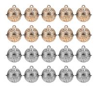 OSALADI 20 Pièces Clochette de Noël en Alliage, Grelot Rond à Haute Brillance, Facile à Enfiler, pour Bricolage DIY, Pendentif Bijou, Chien, Décoration de Sapin de Noël