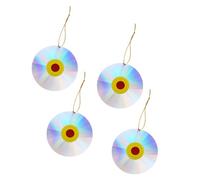OSALADI 4 Pièces Disques CD Réfléchissants Double Face | Plastique Argenté, Usage Jardin et Patio, Solution Non Toxique, Entretien Simple, pour Corbeaux et Vignes