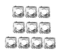 OSALADI 60pièces Couvre-brûleur Aluminium Résistant Chaleur Pour Cuisinière à Doublures Anti-huile Et Nettoyage Facile Pour Garde-cuisine Propre