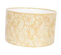 OSALADI Abat-jour Métallique Doré Compatible Douille E14, Design Moderne Élégant Motif Feuille Ajouré Lumière Douce et Installation Simple pour Salon et Café