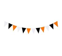OSALADI Bannière triangulaire en tissu avec corde pré-cordée pour décoration de fête, utilisation en intérieur ou en salle de classe
