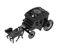 OSALADI Boîte à Bonbons Mariage Forme Carrosse Noir, Coffret Dragées Vintage en Plastique, Décoration Centre de Table Élégante, Contenant Friandises Anniversaire, Boîte à Goûter Vide