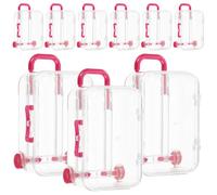 OSALADI Boîte à Valise Transparente Rose Fuchsia 24 Pcs - Mini Boîtes à Dragées pour Mariage, Coffret Mariage Original pour Bonbons et Présents D'invités, Fourniture Fête Design Valise