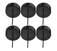 OSALADI Chandelier à Fleurs Noir en Métal, Lot de 6 Chandeliers Coniques à Pointe Robustes et Pratiques, Support Bougie Pilier pour Fêtes et Réunions Familiales