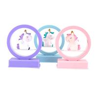 OSALADI Lampe de Nuit Licorne Bleue en Plastique Musique, Veilleuse Créative pour Garçon et Filles, Décoration Simple et Effet Lumineux pour Mariage et Noël