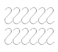 OSALADI Lot de 12 Crochets en S Métalliques Grands, Robustes et Multifonctions, Crochets de Porte sans Perçage pour Suspendre Manteaux, Paquet, Serviettes et Accessoires Cuisine -