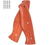 OSALADI Manches de couteaux de cuisine en bois massif 2 pcs avec garde et protège-main pour fabrication et réparation de couteaux à domicile marron Couleur Aléatoire