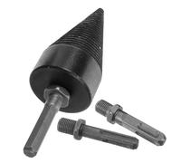 OSALADI Mèche à Fendre le Bois en Fer Noir Têtes Interchangeables pour Perceuse à Percussion, Fendeuse de Bûches pour Usage Rural Quotidien