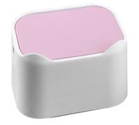 OSALADI Mini Poubelle de Table à Couvercle Pressé, Abs, Rose, Salon | Grosse Capacité, Rangement Polyvalent, Limite les Odeurs, pour Chambre et Bureau, Format Compact